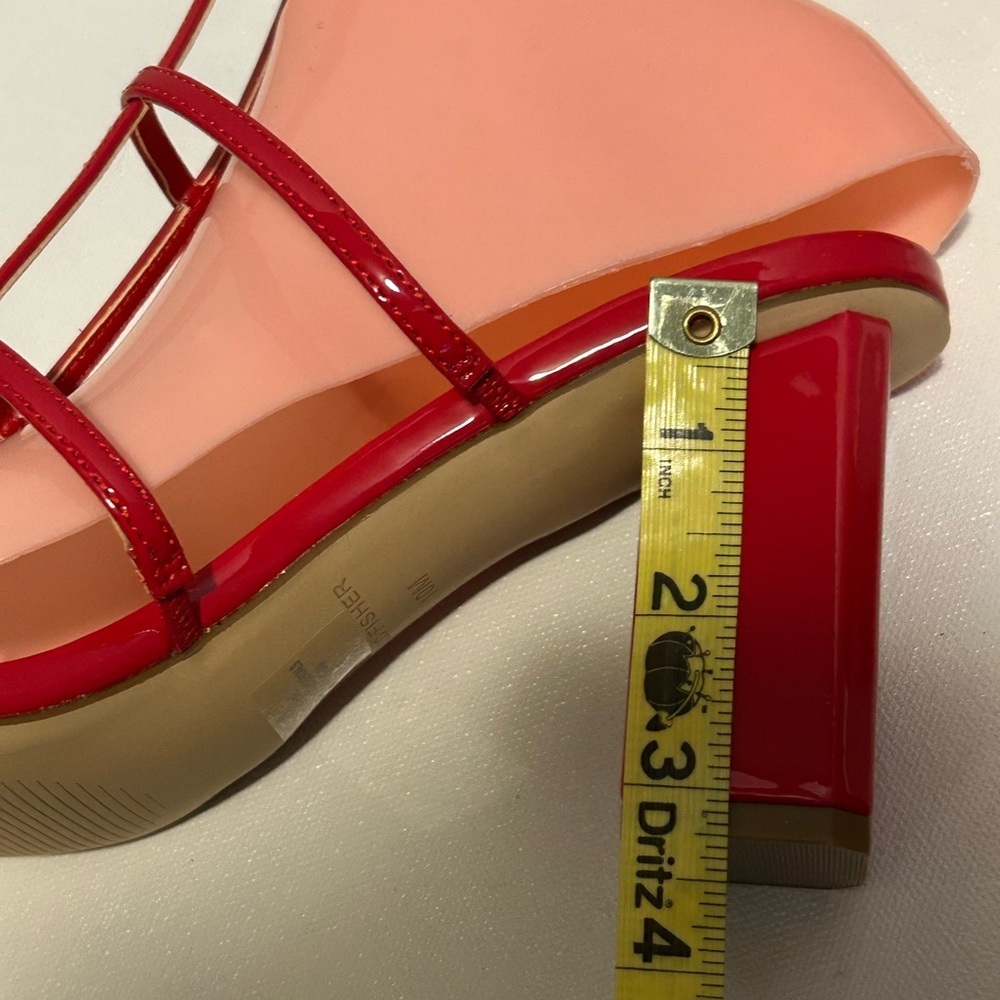 Marc Fisher Red Strappy Heels - Picture 4 of 7